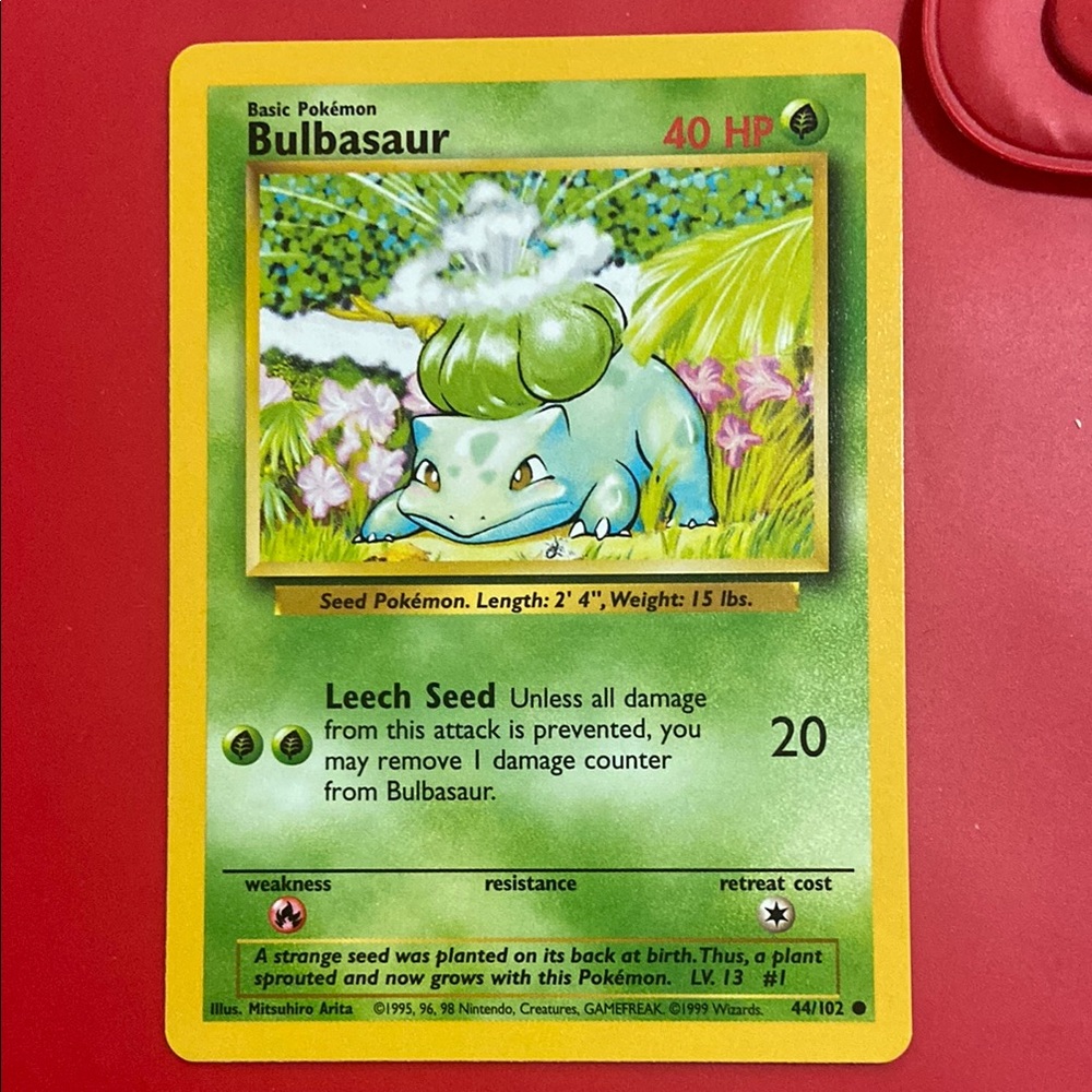 Bulbasaur - 44/102 - Pokemon Base Set Unlimited Card WOTC